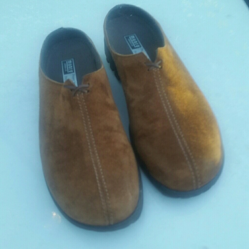 Munro Suede Clogs EUC Cognac color EUC 7.5 N - Picture 1 of 4